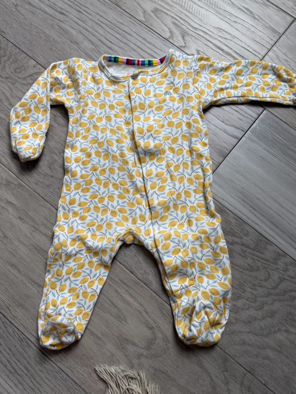 Magnetic Me Yellow Lemon Print One-Piece Bodysuit